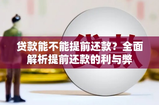 陕西贷款能不能提前还款？全面解析提前还款的利与弊