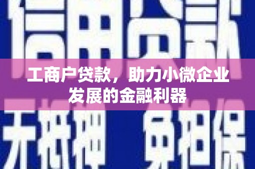 陕西工商户贷款，助力小微企业发展的金融利器