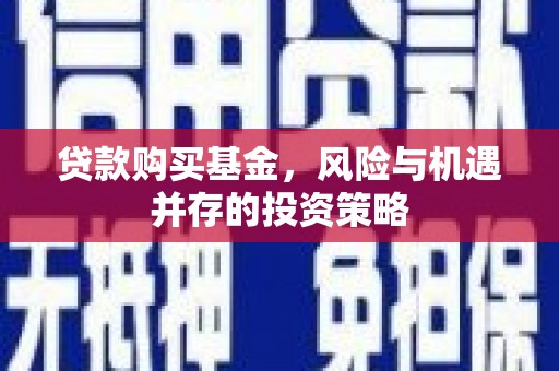 陕西贷款购买基金，风险与机遇并存的投资策略