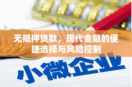 陕西无抵押贷款，现代金融的便捷选择与风险控制