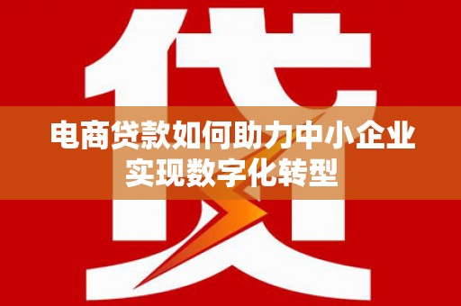 陕西电商贷款如何助力中小企业实现数字化转型