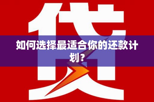 陕西如何选择最适合你的还款计划？