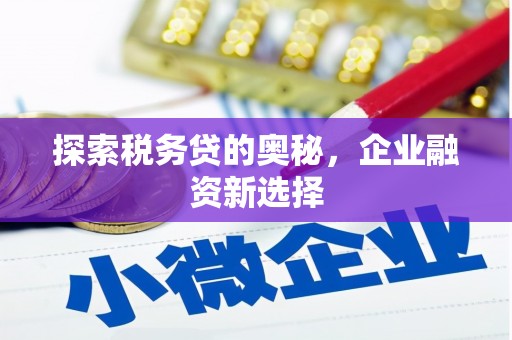 陕西探索税务贷的奥秘，企业融资新选择