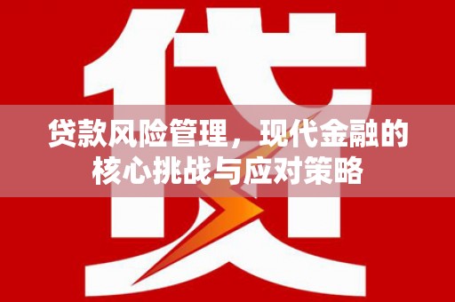 陕西贷款风险管理，现代金融的核心挑战与应对策略
