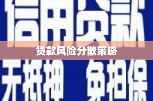 陕西贷款风险分散策略