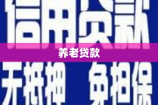 陕西养老贷款