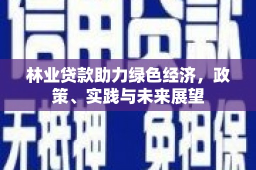陕西林业贷款助力绿色经济，政策、实践与未来展望