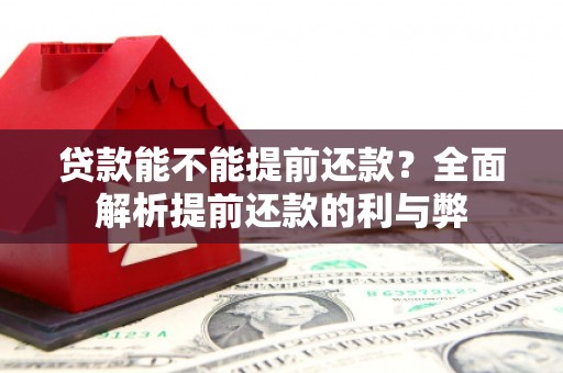 陕西贷款能不能提前还款？全面解析提前还款的利与弊