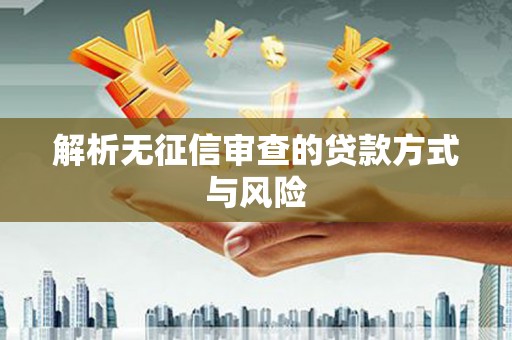 陕西解析无征信审查的贷款方式与风险