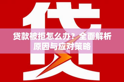 陕西贷款被拒怎么办？全面解析原因与应对策略
