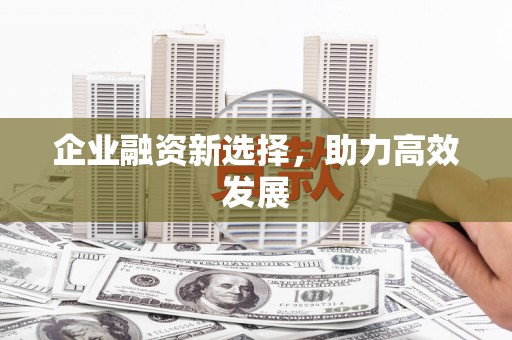 陕西企业融资新选择，助力高效发展