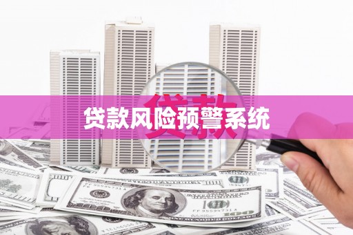 陕西贷款风险预警系统